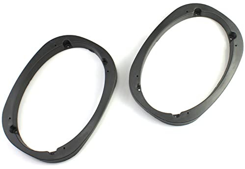 FDXGYH 2 Pcs 6 X 9 Auto Car Universal Fit ABS Speaker Spacers Car Stereo Speaker Spacer Adaptor Ring Mounting Bracket (Black)