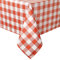 Hiasan Karierte Tischdecke Outdoor wetterfest aus Polyester, abwaschbar schmutzabweisend wasserabweisend knitterfrei Tischtuch für bierzeltgarnitur Esszimmer Party Garten, 140x200cm Orange und Weiß