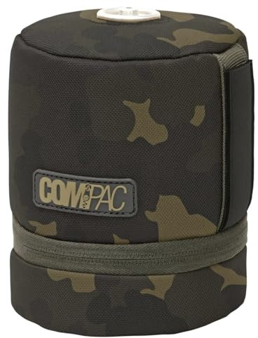Korda Compac Gas Canister Jacket Dark Kamo 11x11x15cm - Angeltasche, Tasche für Gaskartusche, Transporttasche