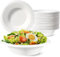 Nationwide Paper 8oz 100pcs White Bagasse Sugarcane Disposable Bowls, Strong Biodegradable Bowls for Hot Food, Soup, Salad (240ml)