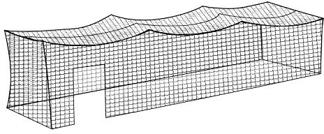 Aoneky Nylon-Baseballnetz – nur Netz – Stangen und Rahmen-Sets nicht im Lieferumfang enthalten – 3 x 3 x 10,7 m / 3,6 x 3,6 x 16,8 m – kleines Pro Garage Softball Batting Cage Netz (3,7 x 4,3 x 21,3 m