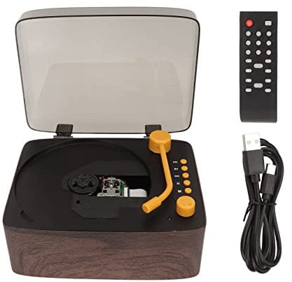 Portable CD Player with Bluetooth, Retro CD Player with HiFi Stereo Speaker Desktop CD Music Player with Remote Control for Home Stereo System