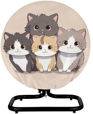 Upetstory Industrial Fan Cover Cute Cat Fan Cover Waterproof Floor Fans Covers Indoor Outdoor Fan Covers for 16 18 20 High Velocity Floor Fan,Drum Fan,High Speed Blower
