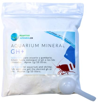 PlantasAcuario Aquarium Mineral GH+, Remineralisierungssalze für Aquarium und Garnelenbecken, 100 Gramm
