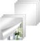ASSRECT 30 x 30 cm Specchio da Parete Autoadesivo 6 Pezzi Acrilico Specchio Non Vetro Grande Specchio Adesivo da Parete Senza Cornice Specchi Decorativi da Parete per Armadio, Muro, Bagno