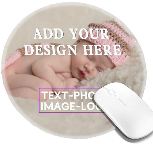 Tappetino per mouse personalizzato con supporto per il polso, tappetino per mouse ergonomico personalizzato, aggiungi foto e testo personalizzati, base antiscivolo, comodo cuscino in gel per ufficio e
