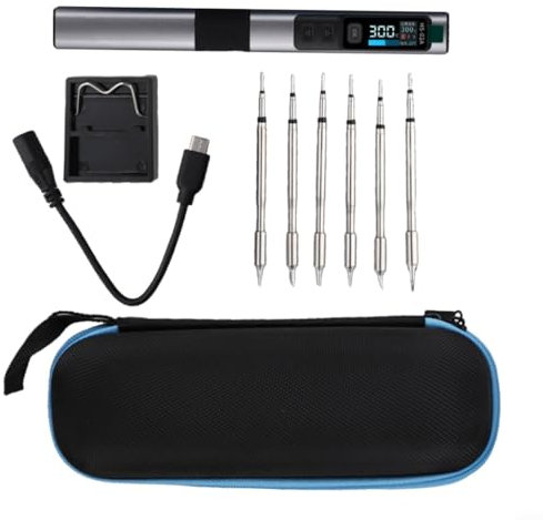 Saldatore portatile HS02A con controllo della temperatura PID, 100 watt di potenza e funzione di sonno di induzione per un uso più efficiente