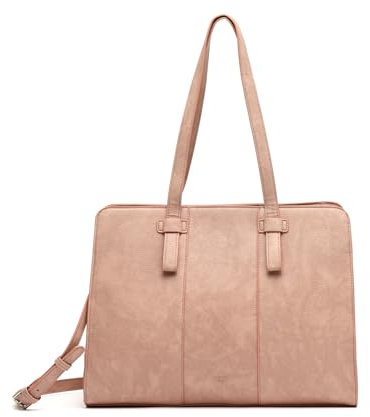 MISAKO Eileen bolso shopper grande con bolsillo para portátil (13,3) Mujer - Eileen Rosa Palo 29 X 39 X 12 cm