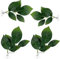 Ymapinc 4 Pcs Betta Fish Tank Accessories, Betta Leaf Pads, Betta Fish Tank Decor with Suction Cup, Simulating Natural Habitat for Betta Fish Resting, Breeding, and Playing, Adjustable Plastic Plants