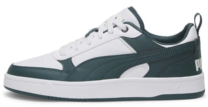PUMA Mens Dribble Court Trainers Unisex Adults White/Malachit 8 UK
