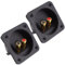 DOITOOL 2pcs Box Square Size 80mm Plug Connector Subwoofer Terminal The Terminal Springs for Mini Speakers Wire Adapter Disconnect Wall Plate Cable Amp Abs