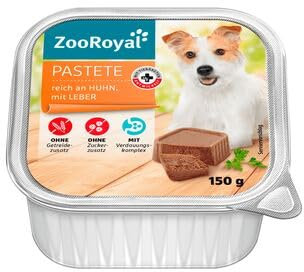 ZooRoyal Hundefutter Pastete reich an Huhn und Leber, 11er Pack (11 x 150g)