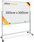 OfficeMarshal Magnetisches Whiteboard 100x150cm mit Alurahmen und abnehmbare Stiftablage für Büro, Heim und Schule, Magnettafel kratzfest und trocken abwischbar | Magentboard (Stanford)