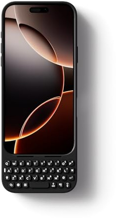 Akko MetaKey Keyboard for iPhone 16 Pro Max Maximize Screen Space Keyboard Case for Accurate Typing, Space Black