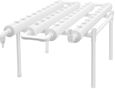 HOARLICN Kit Hydroponique pour Plantes avec Système PVC, Kit Hydroponique Végétal, Hydroponie Kit Complet avec Tubes en U À 1 Couche pour Légumes, Jardin Fleuri, 36 Trous