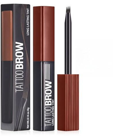 U-Shinein 3D Microblading Augenbrauenstift Chocolate Brown | Waterproof brow pen, 4 micro fork tips for hair-like strokes, precision liquid, ideal for natural makeup
