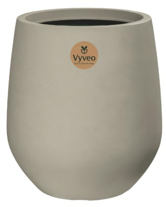 Vyveo - Blumentopf Amari - 27x30 - Beige - Blumentopf für den Innen- und Außeneinsatz - Übertopf - Pflanztopf - Pflanzgefäß