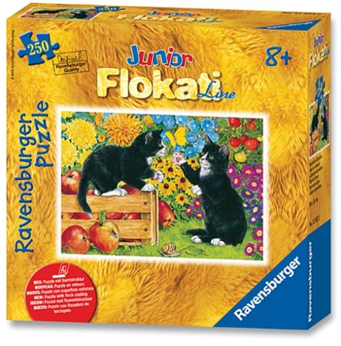 Ravensburger - Spielende Ktzchen, 250 Teile, Junior Flokati Line (Puzzle)