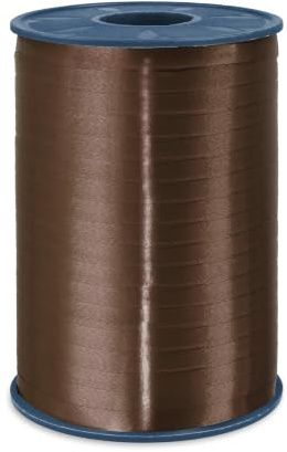 PRÄSENT C.E. PATTBERG Geschenkband Espresso-braun, 500 Meter Ringelband 5 mm zum Basteln, Dekorieren & Verpacken von Geschenken zu jedem Anlass