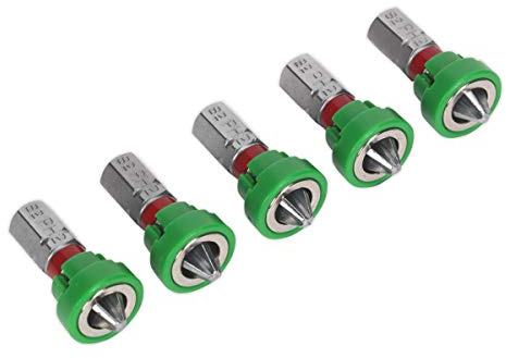 Sealey Ak210520 Power Tool Bit Phillips #2 with Magnetic Holder S2 25Mm 5 pc