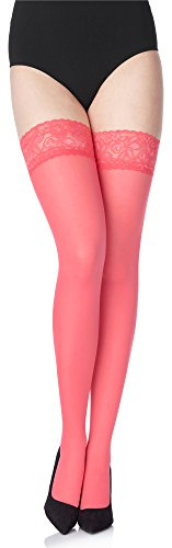 Merry Style Damen halterlose Mikrofaser 40 DEN Strümpfe mit Spitze MS 791