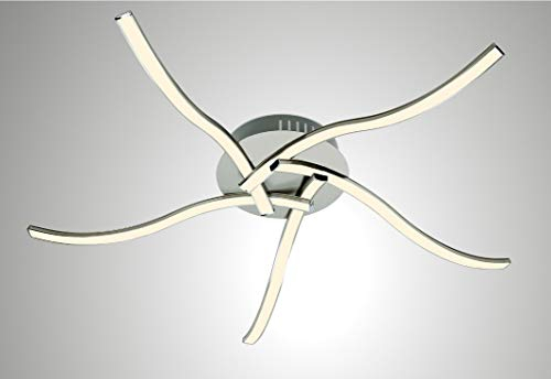 Trango 5-flammig Modern LED Deckenleuchte, Deckenlampe, LED Wohnzimmerlampe Badleuchte TG3161 incl. 5x LED Module 3000K warmweiß - Gesamt Lichtleistung 2100 Lumen Deckenstrahler Strahler