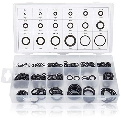 SAMZONE 225 Pcs O-Ring 18 Sizes Rubber Sealing Gasket Rings Washer Seal Assortment Set for Motorbike Engine Tap