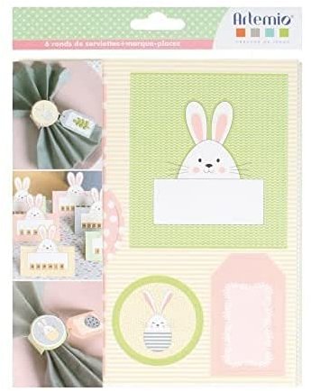Artemio 6 Servietten und Tischkarte - Ostern groß '