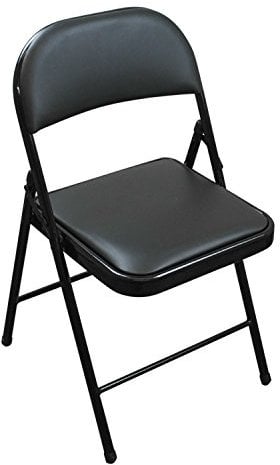 Folding Faux Leather Chair - Strong Steel Event Hall Seating or Temporary Seat for Guests and Desks (1)