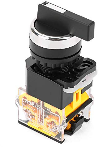 Momentdrehschalter 3 Positionen Langer Griff 22mm Wahlschalter für den Reset-Schalter LA38-20BX33