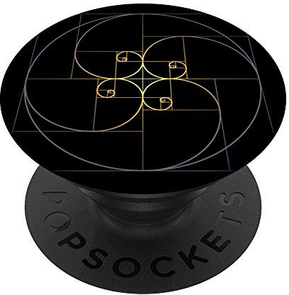 Fibonacci Spirale Goldener Schnitt Geometrie Architektur Phi PopSockets mit austauschbarem PopGrip
