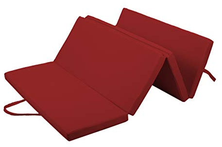 Gutekissen® Weichbodenmatte Gymnastikmatte Turnmatte Fitnessmatte Faltmatratze 4 EKO MAT (200x120x5, Rot)