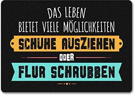 trendaffe Schuhe ausziehen oder Flur schrubben Fußmatte ohne Rand