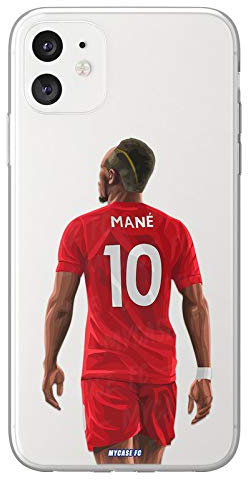 MYCASEFC Coque Football Personnalisable Liverpool MANÉ Samsung Galaxy J6 2018 en Silicone. Housse de Foot pour Smartphone personnalisée et fabriquée en France en TPU