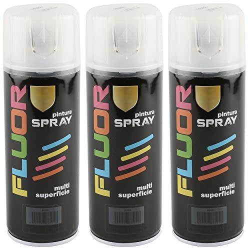 H HANSEL HOME Pintura Spray Barniz Brillante 400 Ml - Pack de 3 Unidades