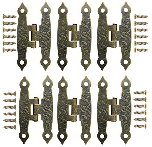Dtoterul Vintage Bronze Scharniere 20 Stück - Antik Scharnier für Schrank-Türen & Möbel Dekoration