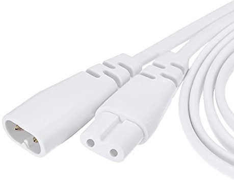 sourcing map T5 T8 LED Tube Extension Câble 2 Broche 50CM Mâle à Femelle Cordon LED Integré Lumière Tube Fixation 2Pcs
