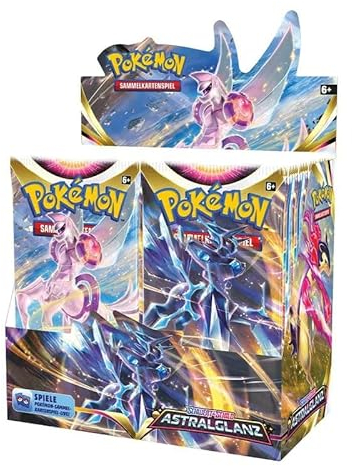 Pokemon Schwert & Schild: Astralglanz Display (36 Booster) | DEUTSCH | PKM Karten NEU GÜNSTIG | + Arkero-G 100 Standard Soft Sleeves Kartenhüllen