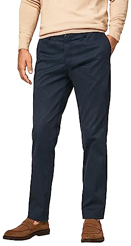 HACKETT LONDON Herren Texture Chino Hose, Navy Blazer, 35W/30L