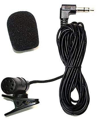 Micrófono Estéreo De Coche,Micrófono Manos Libres Externo,Micrófono De Solapa,Micrófono Externo De 3,5 mm,Micrófono De Condensador Omnidireccional con Solapa,Micrófono Micrófono con Altavoz De 3,5 mm