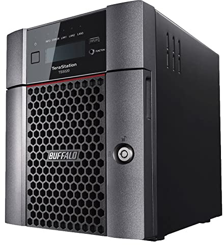 BUFFALO TeraStation 5420DN Computer-NAS mit 16 TB (4 x 4 TB) mit 10GbE HDD NAS-Festplatten, 4-Bay, RAID, iSCSI, NAS, Speicherserver, NAS-Server, NAS-Speicher, Netzwerkspeicher, Dateiserver