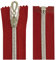 Aerzetix - C64070 - Set di 2 Cerniere Lampo a Spirale N°5 40cm separabile autobloccante - Rete in Nylon Argento - tiretto cursore in Metallo - Colore Rosso - merceria
