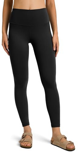 Colorfulkoala Dreamlux Leggings Damen 7/8 High Waist Butterweich Yogahose, Schwarz, S