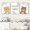 CULASIGN 3er Set Poster Kinderzimmer, Waldtiere Bilder Babyzimmer Deko Junge Mädchen, Tiere Kinderposter Set Wandbilder DIN A4 Kinderbilder ohne Bilderrahmen (CDG,21x30cm)