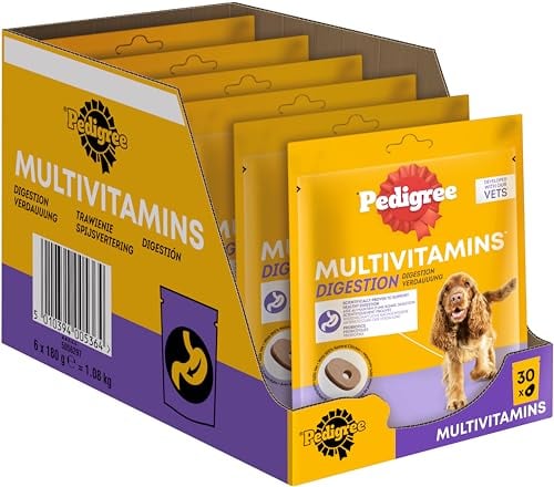 PEDIGREE Multivitamins Digestion 30 Soft Dog Chews 180 g