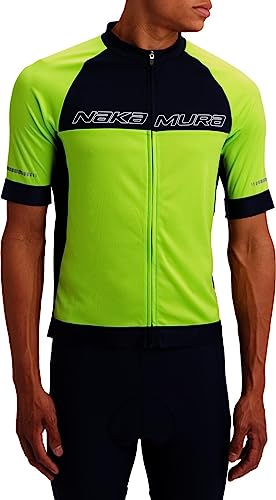 NAKAMURA He.-Fahrrad-Trikot Nino M Green Lime/Navy Dark - M