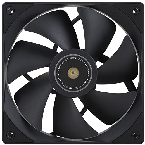 Thermalright TL-G12B - Ventilador de refrigeración silenciosa de 120 mm, ventilador de refrigeración Black Compurter, ventilador de CPU con 1500 RPM de alta velocidad, conector PWM de 4 pines