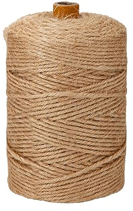 Ficelle de jute naturelle de 3 mm, corde de chanvre de 150 m très résistante pour jardinage, travaux manuels, support de plantes grimpantes, emballage cadeau, emballage et empaquetage, décoration