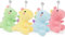 ANBOOR 4 Pack kleine gefüllte Tiere Dinosaurier Plüsch Tierspielzeug mit Keychain Award Goodie Bag Füllstoffe Dino Plüsch Spielzeugparty bevorzugt für Mädchen Jungen