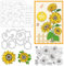 ORIGACH Realistische Frühling Sommer Sonnenblume Stempel und Stanzen und Schichtung Färbung Schablone Bundle für Kartenherstellung Fotoalbum Kunsthandwerk Zubehör